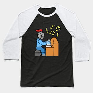 Cute cartoon knight playing piano Baseball T-Shirt